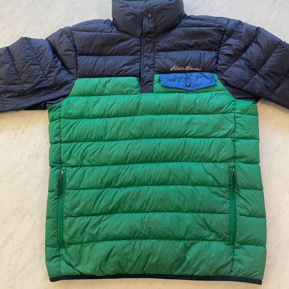 Eddie Bauer Men's "Stratuslite" Down Puff Snap Mock - Picture 2 of 9